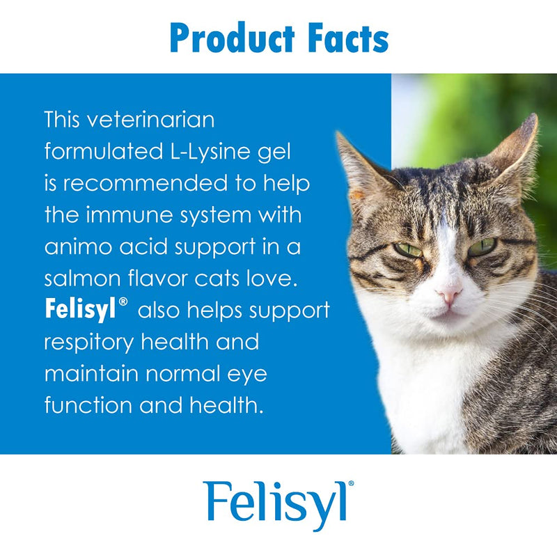 Felisyl Immune System Support Gel for Cats - L-Lysine Supplement for Respiratory Health - Made in The USA - 5 oz - BeesActive Australia