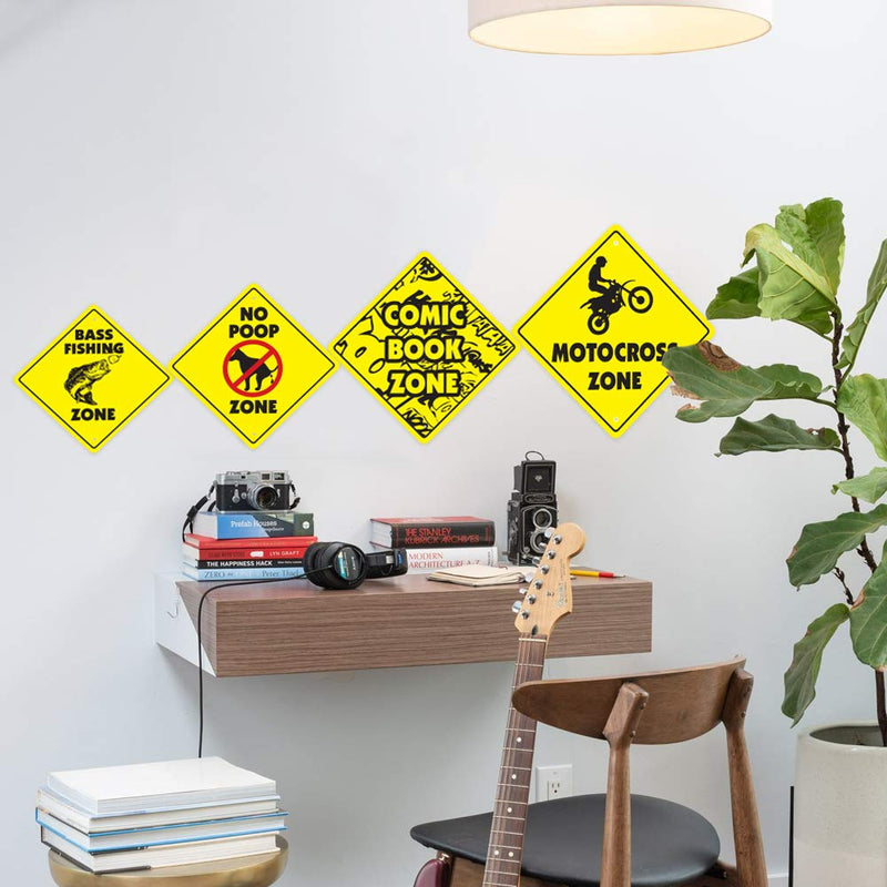 [AUSTRALIA] - Tae Kwon Do Crossing Sign Zone Xing | Indoor/Outdoor | 12" Tall Martial Arts Master Student 12" Tall X 12" Wide Plastic Sign 