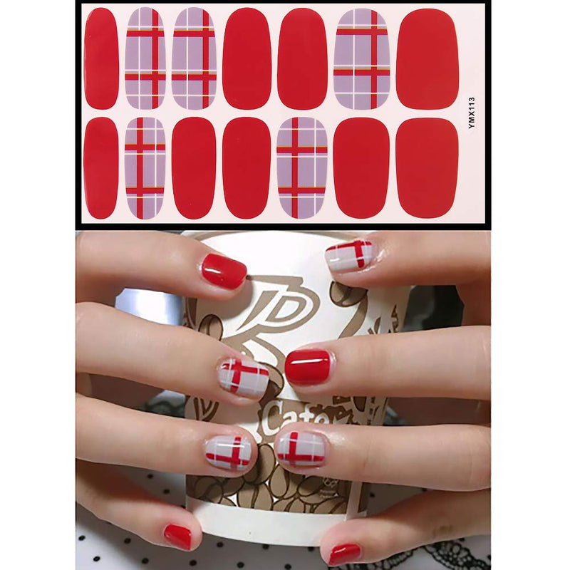 SILPECWEE 6 Sheets Nail Polish Strips Stickers Flower and 1Pc Nail File Lattice Adhesive Nail Wraps Nail Art Decals Manicure Accessories NO3 - BeesActive Australia