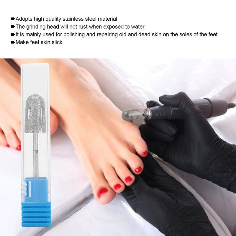 Diamond Pedicure Cone Bit, Stainless Steel Foot Nail Drill Bit Pedicure Foot Calluses Sanding Polishing Head for Cracked Skin Corns Callus Removal, Feet Filing Nails For Manicure and Pedicure - BeesActive Australia