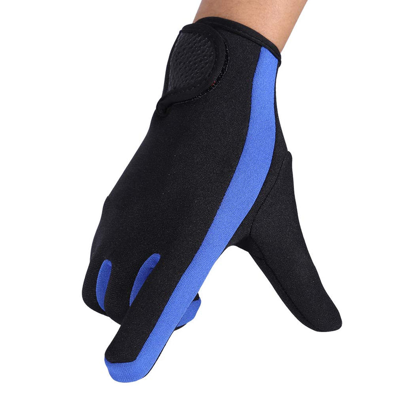 Diving Gloves Neoprene Wetsuits Five Finger Gloves Anti Slip Flexible Thermal Material for Snorkeling Swimming Surfing Sailing Kayaking Diving Blue Medium - BeesActive Australia