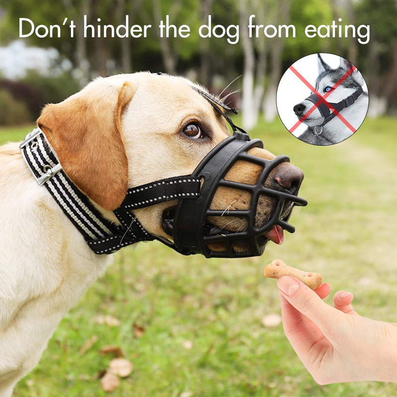 Dog Muzzle-Soft Basket Muzzle for Dogs Adjustable and Comfortable Secure Fit,Best Muzzle to Prevent Biting Size-5 - BeesActive Australia