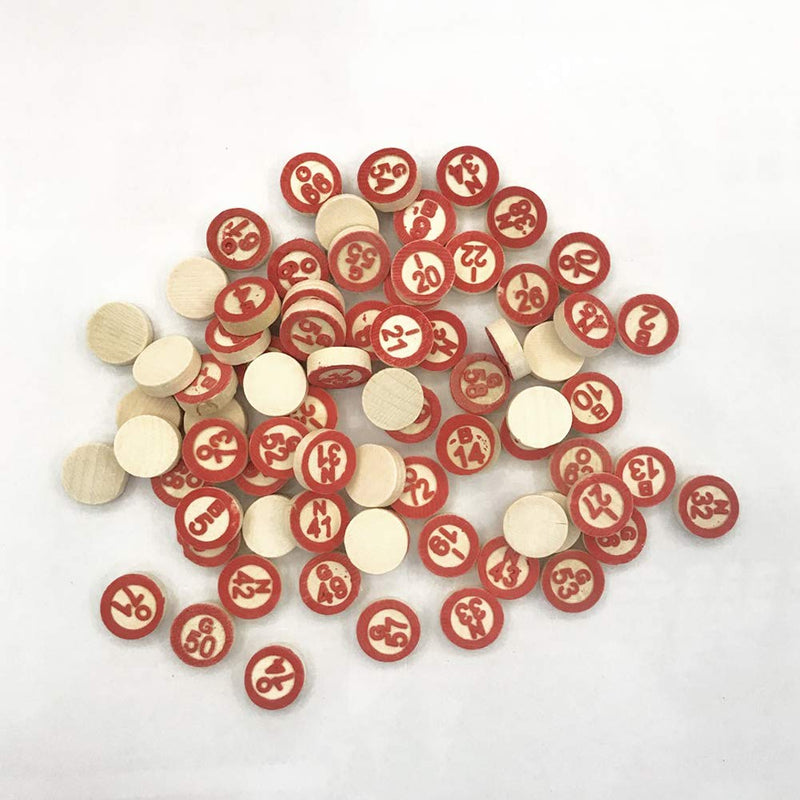 DENPETEC Bingo Board Game, Classic Bingo Cards, Vintage Wooden Bingo Game, with 40 Bingo Number Cards and 75 Chess, for Family, Friends and Large Parties Group Games - BeesActive Australia