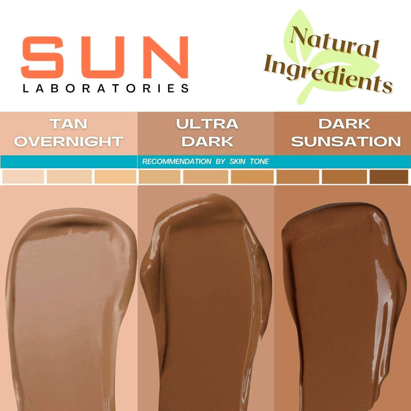 Sun Laboratories Sunless Indoor Self Tanning Lotion for Body & Face | Dark Tint for All Skin Types | Instant, Fast Drying, Streak-Free Bronzing Cream | Very Dark, 8 Oz (Packaging May Vary) 8 Fl Oz (Pack of 1) - BeesActive Australia