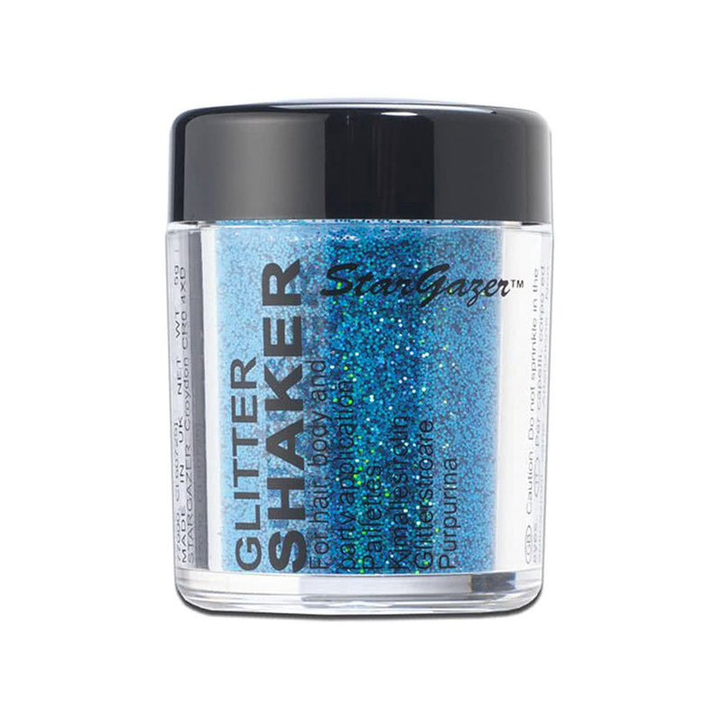 Stargazer Starlight Glitter Shaker, Blue Halo. Cosmetic glitter powder for use on the eyes, lips, face, body, hair and nails. - BeesActive Australia