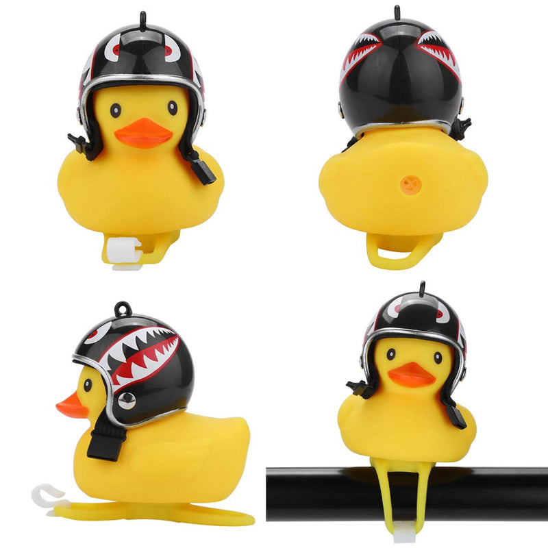 Omeet 2 Pack - Lovely Yellow Duck Bike Bell, Kids Bike Horn, Rubber Yellow Duck Bicycle Accessories with LED Light - for Kids Toddler Children Adults Sport Outdoor Black - BeesActive Australia