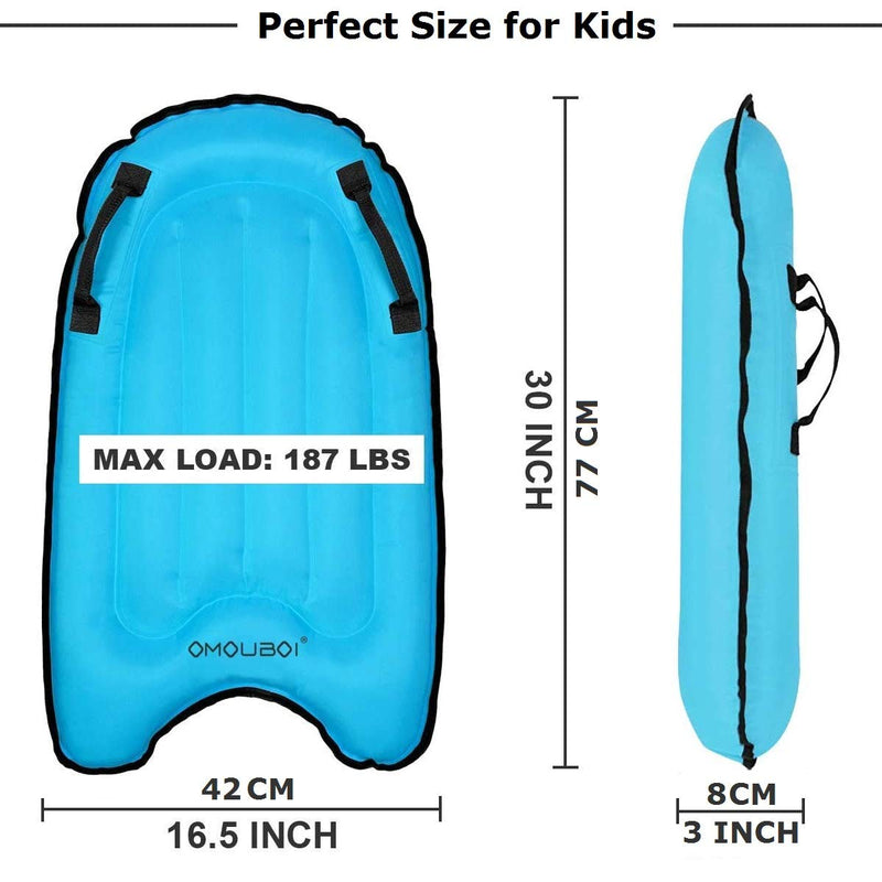 OMOUBOI Inflatable Board for Beach Portable Bodyboard with Handle Lightweight Soft Surfboards Mini Pool Floats Boards Inflatable Body Boards for Slip and Slide, Surfing, Swimming, Water Fun - BeesActive Australia