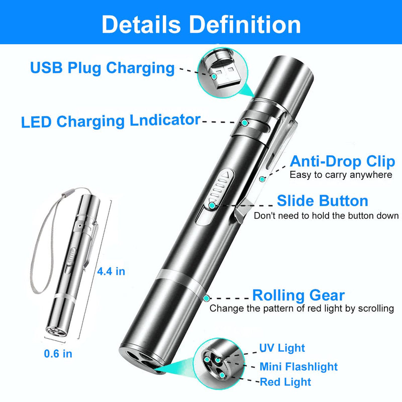 AYZUTQL Cat Laser Pointer Toy, Cat Laser Toy Rechargeable Laser Pointer Cat Toys for Indoor Cats Chaser Laser Light Interactive Exercise Toys for Indoor Playing Cat Toy Lazer Pointer handheld laser for cats - BeesActive Australia