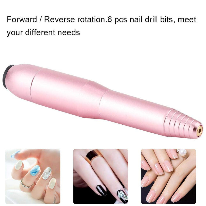 Belle 35000RPM Rechargeable Nail Drill, Professional Brushless Cordless Electric Nail E File Manicure Pedicure Machine with Portable Bag Ultra Smooth Quiet Vibration Free(US) US - BeesActive Australia