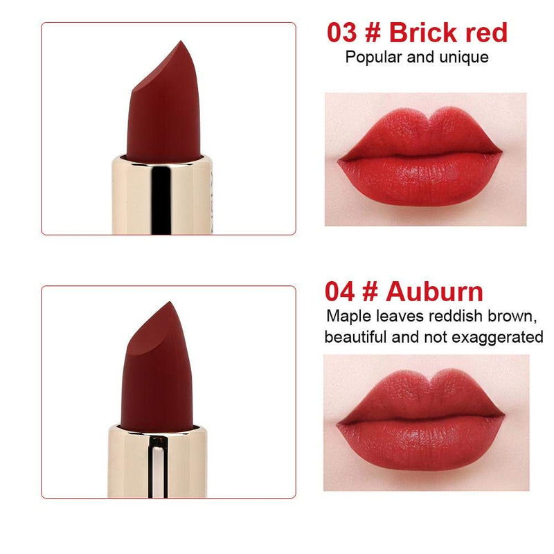 Matte Lipstick Smooth Moisturizing Lipstick Waterproof Lip Natural Cruelty Free Makeup Cosmetic, 1 Count, 1.25 Ounce(Auburn) Auburn - BeesActive Australia