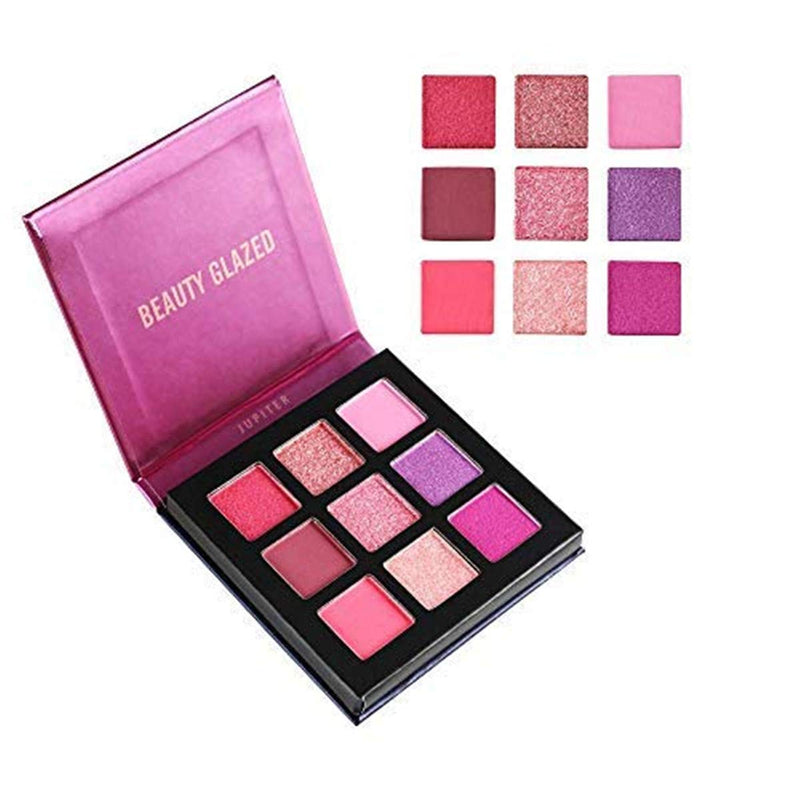 9 Colors Eyeshadow Matte Shimmer Glitter Eye Shadow Palette Natural Waterproof Long Lasting Pigmented Eyeshadow Powder Cosmetics (E) E - BeesActive Australia