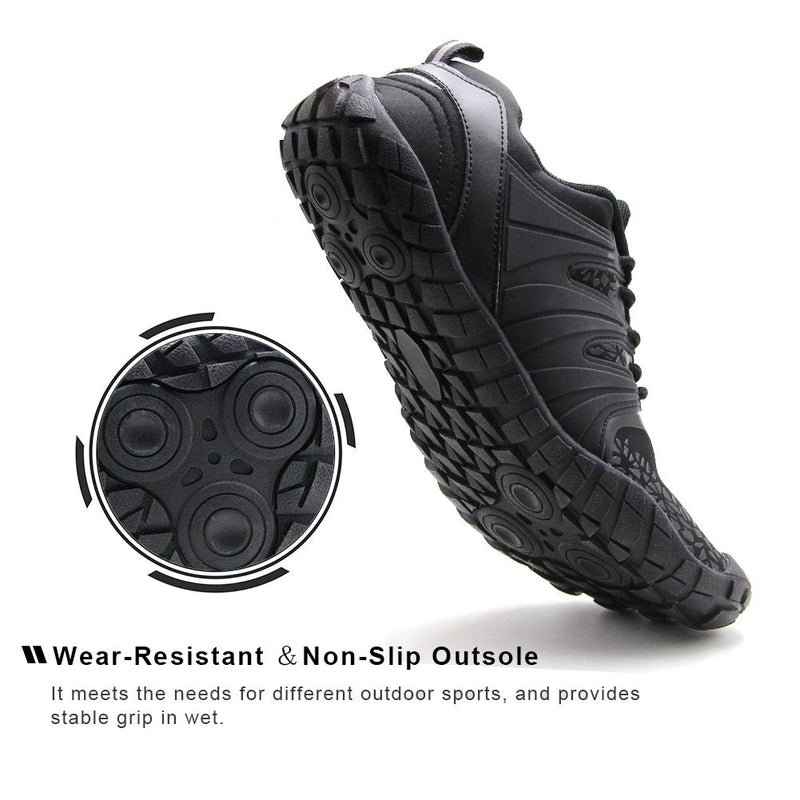 Oranginer Men's Barefoot Shoes - Big Toe Box - Minimalist Cross Training Shoes for Men 11 Black-1 - BeesActive Australia