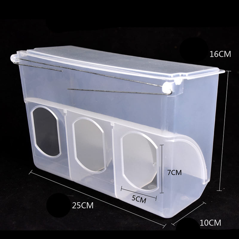Automatic Pigeon Bird Feeder - 1-Pack Parrot Feeder Cage Accessories Supplies for Parakeet Canary Cockatiel Finch (Three Hole) - BeesActive Australia