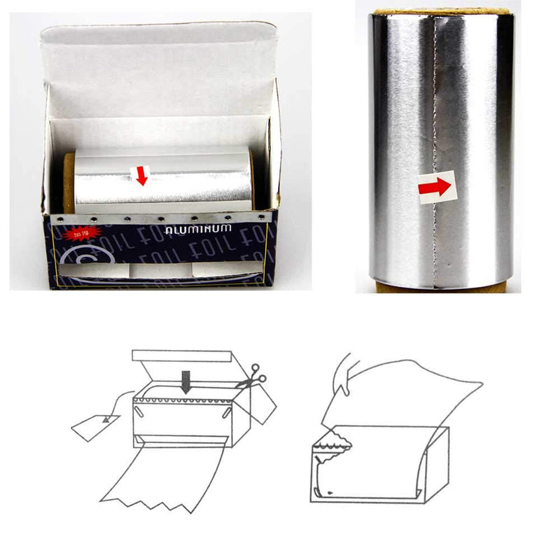 1 Pcs Foil Sheets Roll Highlighting Foil Silver Hair Foil for Coloring Hair Salon DIY Highlighting Hair Tool - BeesActive Australia