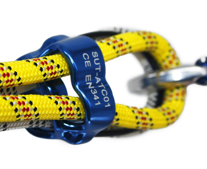 NewDoar Climbing Abseiling Belay Device ATC Rappelling Descender 25KN V-grooved Equipment Blue - BeesActive Australia