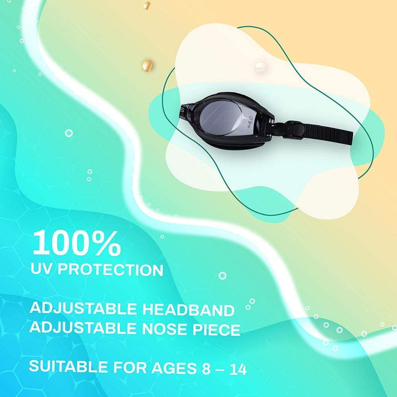 Sight Swimming Goggles Adult Black UV Tint by Sports World Vision -6.00 - BeesActive Australia