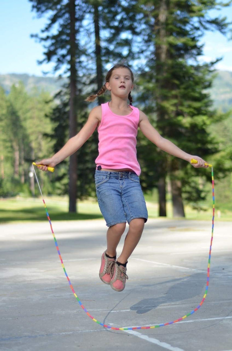 Beaded Jump Rope - Segmented Skipping Rope for Kids - Durable Outdoor Beads 7ft Frozen - BeesActive Australia