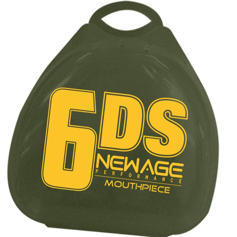 [AUSTRALIA] - New Age Performance 6DS Sports and Fitness Weight-Lifting Mouthpiece - Lower Jaw - No-Contact - Includes Case - Army Green 