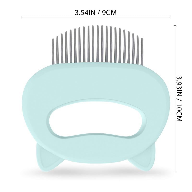 Cat Grooming Comb - Green Massage Comb - Light Hair or Fur Removal Soft Dematting Detangling and Deshedding - Pet Shedding Remover Tool for Cats Dog Rabbit Sea Foam Green - BeesActive Australia