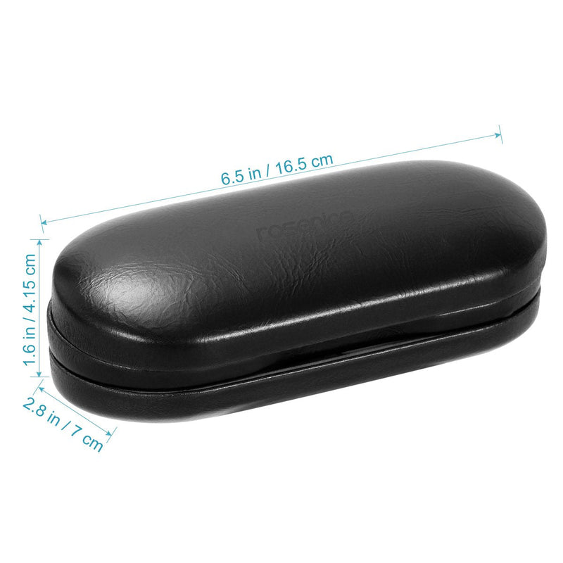 rosenice Contact Lens Case and Glasses Case - 2 in 1 Double Sided Eye Contact Case with Built-in Mirror, Tweezer and Contact Solution Bottle - Portable Contact Lens Storage Box for Travel, Black - BeesActive Australia