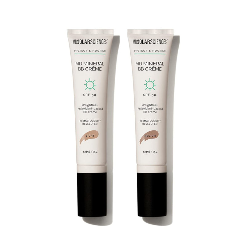 MDSolarSciences MD Crème Mineral Beauty Balm SPF 50, Oil-Free Tinted Matte BB Cream Perfects Skin & Provides Broad Spectrum UV Protection, 1.23 Oz Light/Medium - BeesActive Australia