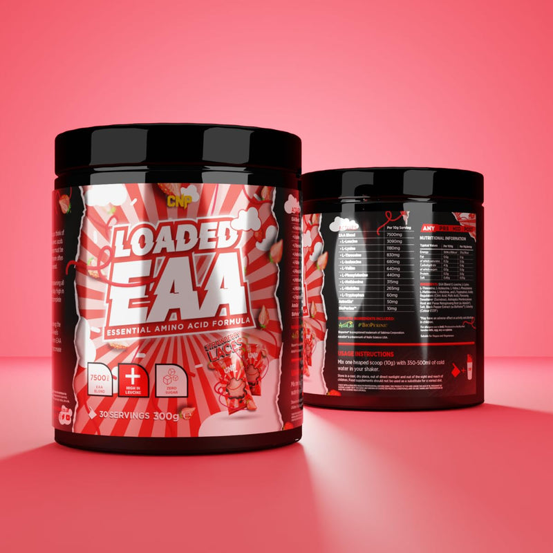 CNP Professional Loaded EAAs, Essential Amino Acids, BCAAs, Muscle Repair & Recovery Powder, 300g / 100g and 30/10 Servings, 9 Delicious Flavours (Strawberry Laces, 300g) Strawberry Laces 300 g (Pack of 1) - BeesActive Australia