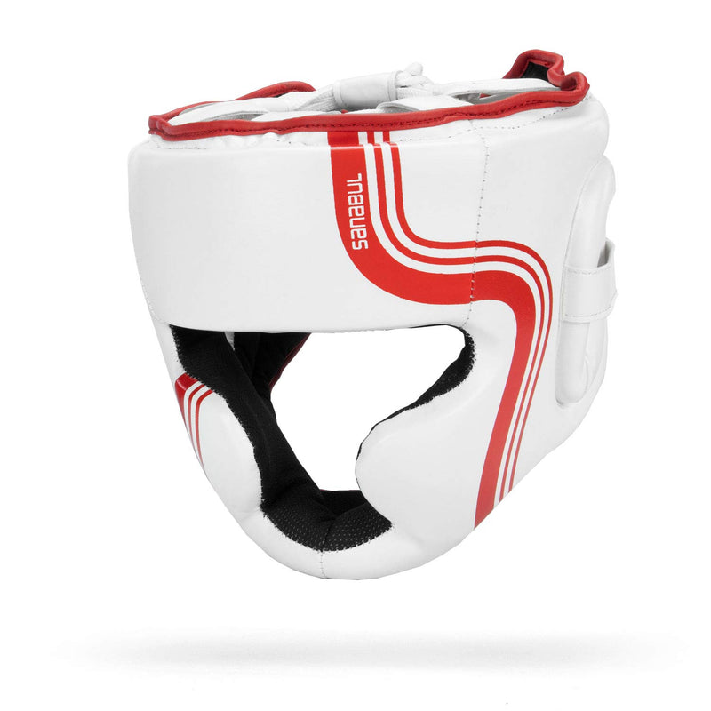 [AUSTRALIA] - Sanabul Core Series Boxing MMA Kickboxing Head Gear White/Red S/M 