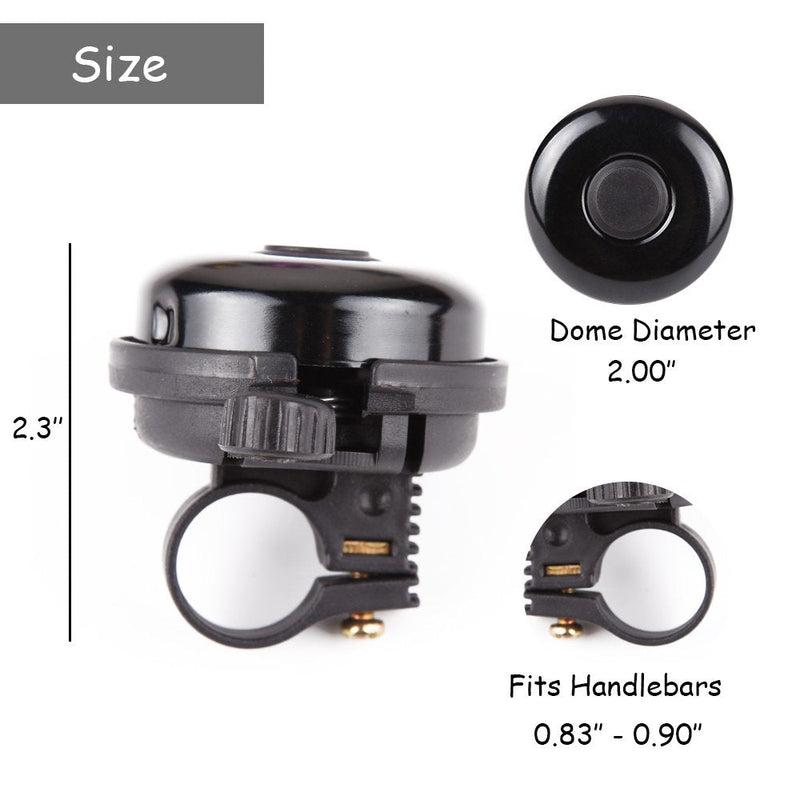 MOFAST Bike Bell for Adult Kids Girls Boys (2 Styles, 7 Colors) Black 3 - BeesActive Australia