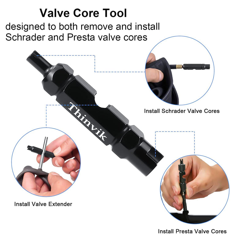 Thinvik 3.5 oz/100ML Tubeless Sealant Injector kit with Presta Valve Core Removal Tool.Tubeless Sealant Injector Syringe for Stans No Tubes Sealant.Bicycle Tubeless Tire Sealant Syringe with Switch. - BeesActive Australia