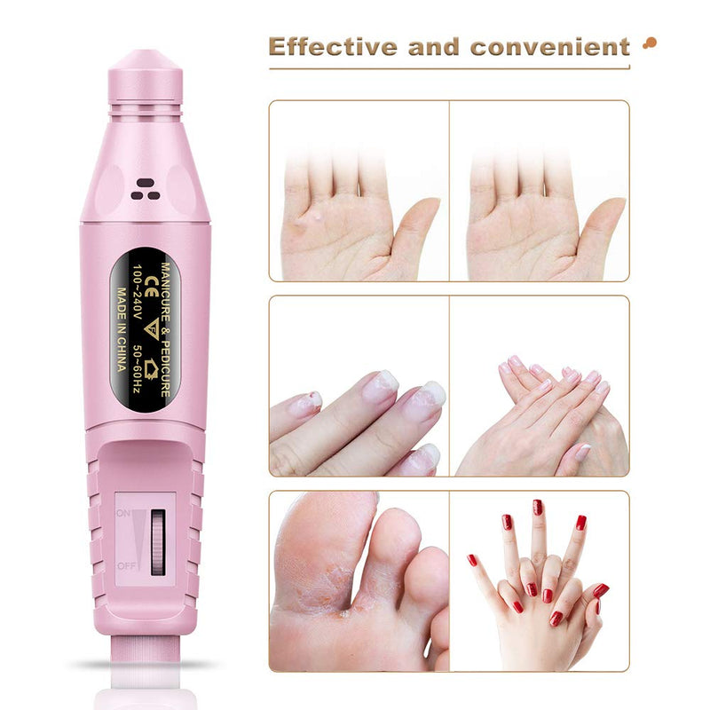 Portable Electric Nail Drill - Professional Efile Electrical Professional Nail File Kit for Acrylic, Gel Nails, Manicure Pedicure Polishing Shape Tools Design for Home Salon Use - BeesActive Australia