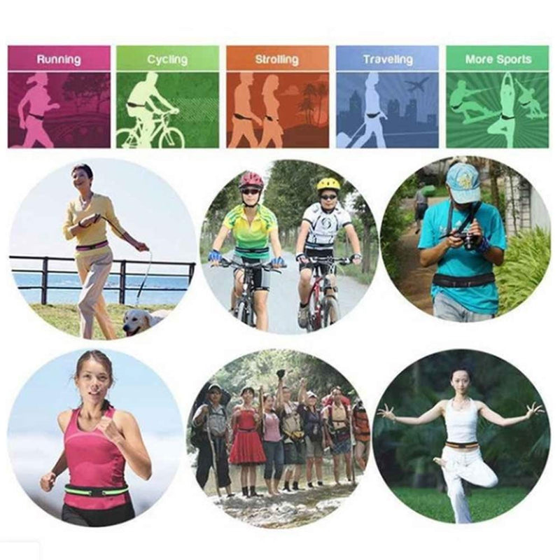 Limiwulw Waist Pack Bag Fanny Pack Hands Free Way to Carry Phone Passport Keys ID Money & Everyday Essentials - Adjustable Water Resistant Running Gear for Men and Women | Green - BeesActive Australia
