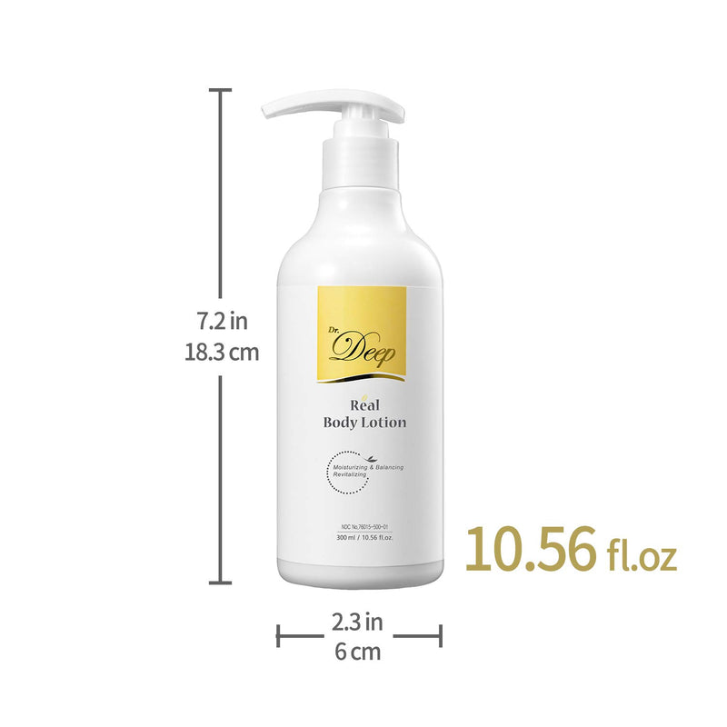 Dr.Deep Real Body Lotion 10.56 fl.oz | Natural Body Cream for Dry Skin | Moisturizing Cream for Dry Skin | Cracked Skin Repair Cream Moisturizer | Dry Skin Cream | Body Lotion for Dry Skin - BeesActive Australia