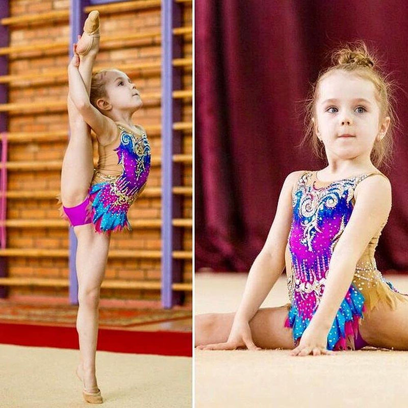 LIUHUO Gymnastics Leotards Toddlers Girls Child Practise Training Unitards Teens 5-8 Years Black - BeesActive Australia