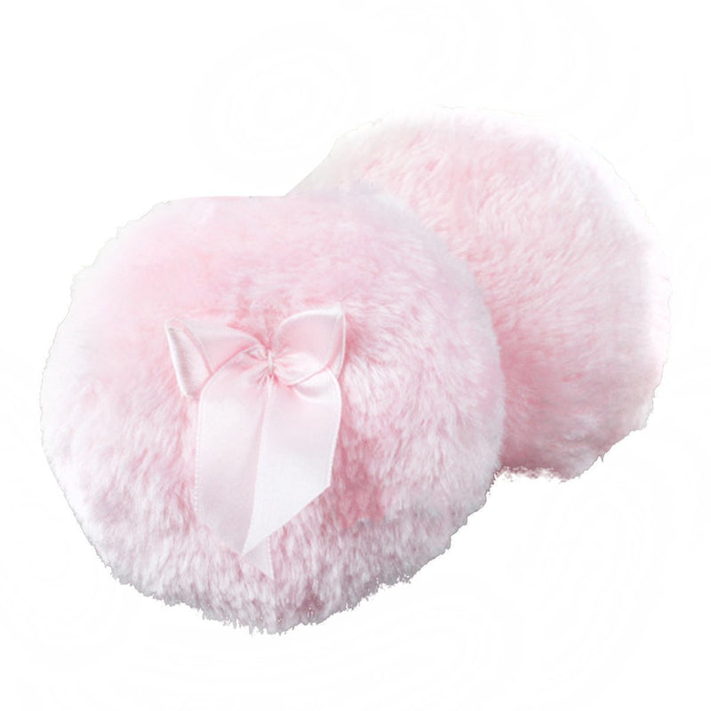 Haifly 2 Pcs 9 cm Portable Ultra Soft Plush Baby Powder Puff Infant Body Puff with Cute Bowknot - BeesActive Australia