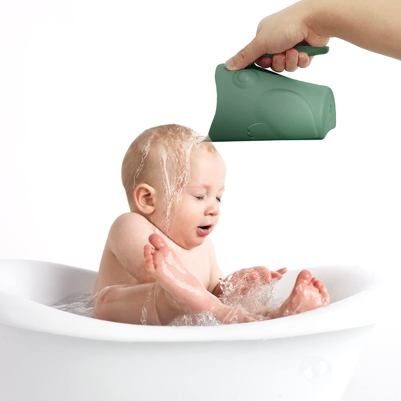 GanEn Bath Rinse Cup for Baby, Cute Frog Shape Baby Bath Cup, Hair Shampoo Rinser for Toddlers (Green) Green - BeesActive Australia