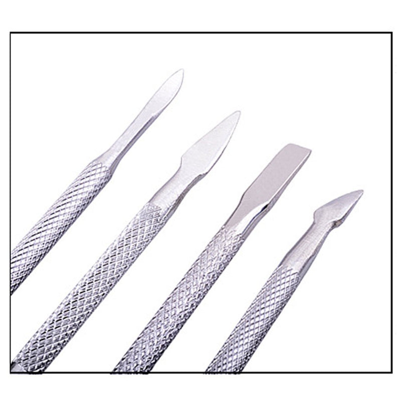 Lookathot 4pcs Professional Double Sided Stainless Steel Nail Cuticle Remover Pusher Dead Skin Push Manicure Pedicure Care Tool - BeesActive Australia