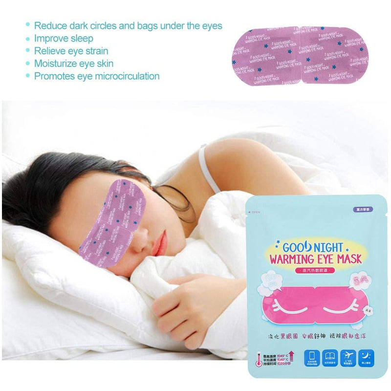 Steam Eye Mask, 7Pcs Hot Compress Eye Patch Warm Eye SPA Health Eye Care Disposable Moist Heating Compress Pads for Tired and Puffy Eyes,Dark Circles,Stress Relief(Lavender) Lavender - BeesActive Australia