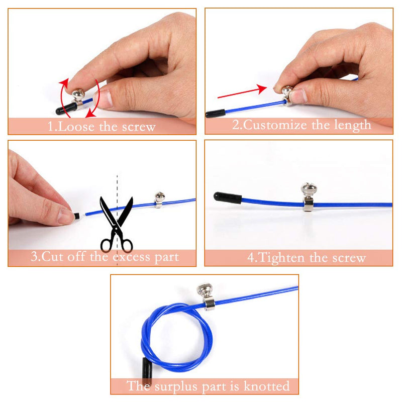 Speed Skipping Rope Adjustable Jumping Rope with Aluminium Alloy Handle and Ball Bearing Tangle-Free Exercise Rope for Fat Burning Exercises, Cross Fit Training, Fitness, Exercis Black - BeesActive Australia