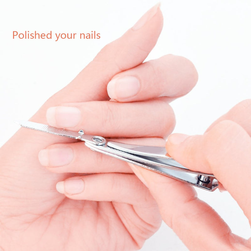 Miayon 2 Pcs Sharp Metal Fingernail Nail Clippers Cutters Silver Tone,Nail Clippers - BeesActive Australia