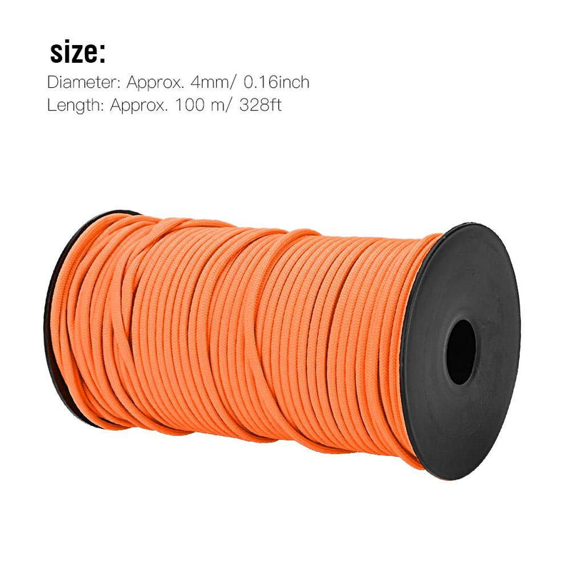 [AUSTRALIA] - Nine Strand Parachute Cord Outdoor Strong Paracord with Polyester Spool Durable Lightweight Camping Rope for Outdoor Orange 