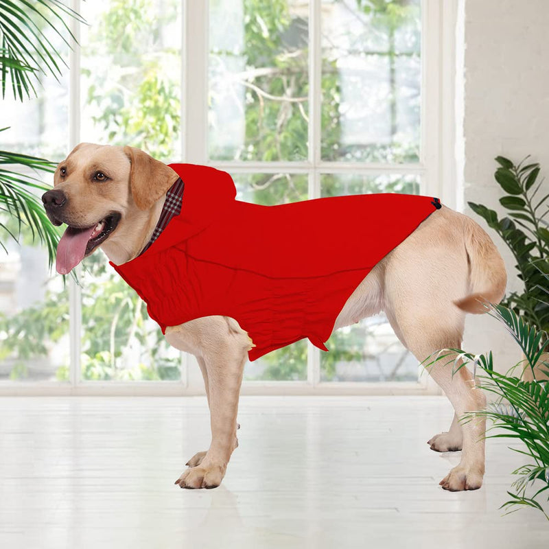 Waterproof Raincoat, Waterproof Dog Raincoat with Reflective Strip, Dog Zip Raincoat with Reflective Buttons, Waterproof Dog Raincoat Jacket for Size XS to XXXL Available Yellow Red Navy Blue S - BeesActive Australia
