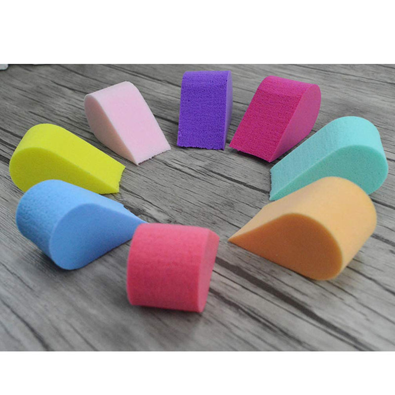 Healifty 8pcs Face Paint Sponges Soft Dual Use Petal Shape Reusable Facial Pads for Makeup & Cleaning - BeesActive Australia