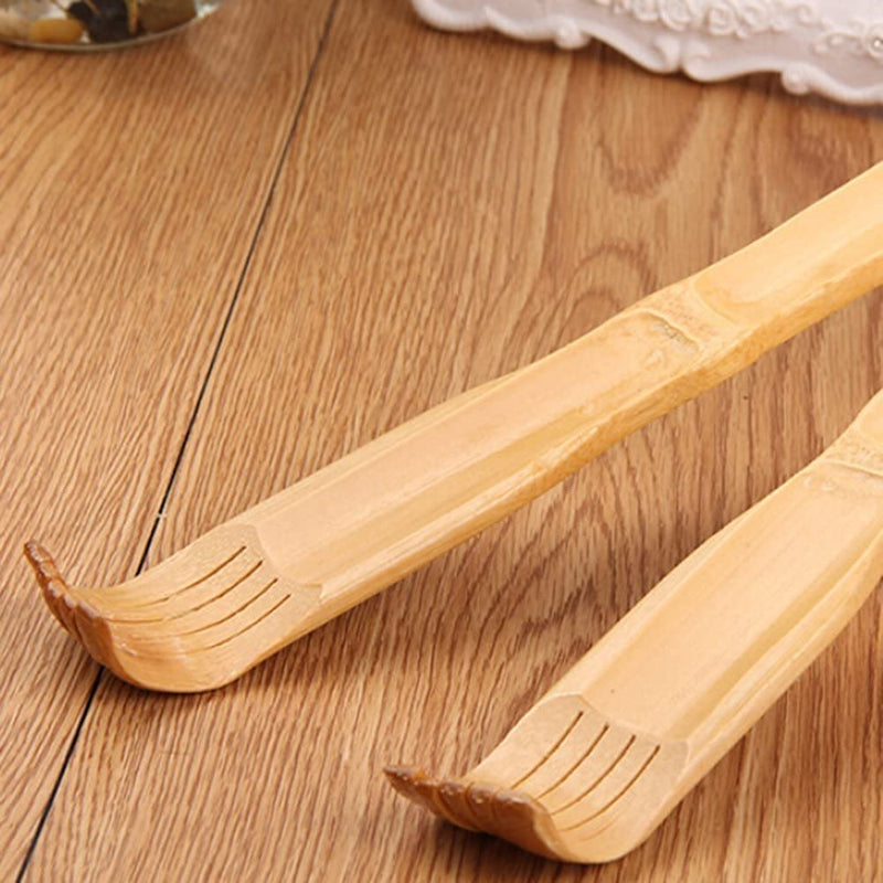 Wooden Bamboo Massager Back Scratcher with Body Stick Roller for Neck/Back/Shoulder Massage Great Gift HTUK - BeesActive Australia