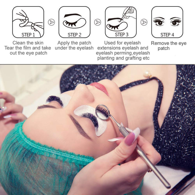 110 Pairs Eyelash Extension Gel Patches, Professional Lint Free Under Eye Pads Hydrogel Eye Mask for Beauty Salon False Lash Extensions Grafting - BeesActive Australia