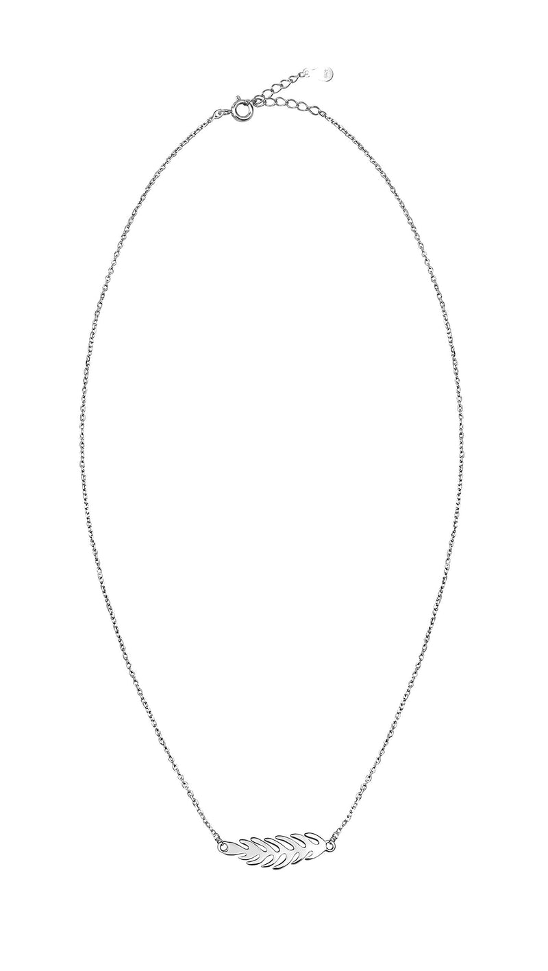 Sofia Milani - Women's Necklace 925 Silver - Leaf Pendant - 50264 - BeesActive Australia