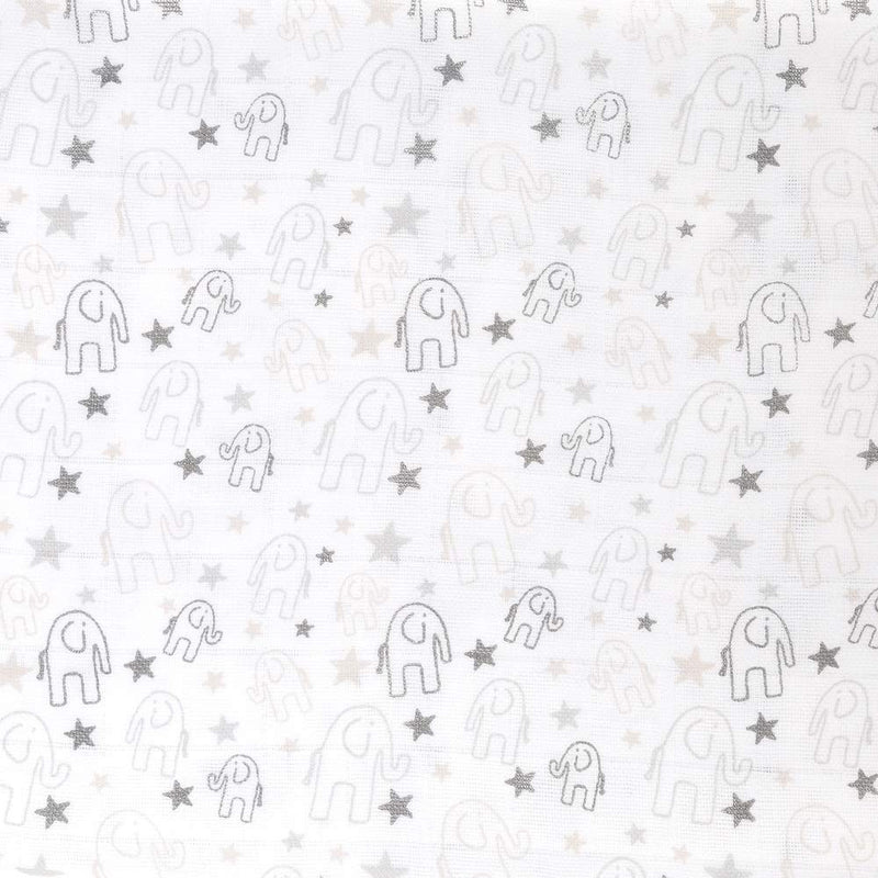 Ziggle - Muslin Cloths for Baby - Newborn Essentials - Baby Swaddle - Burping - Baby Muslins Pack - Baby Essentials - Gifts - Grey/White - BeesActive Australia