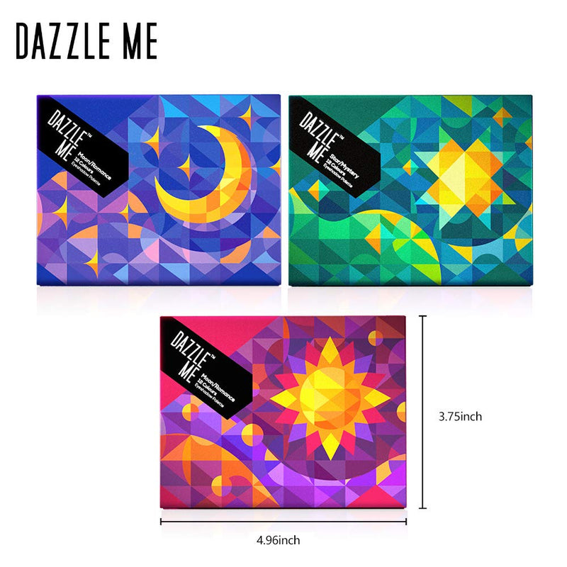 DAZZLE ME Moon Eyeshadow Palette Disc Shimmer Matte Colorful Eyeshadow 12 Colors Blue - BeesActive Australia