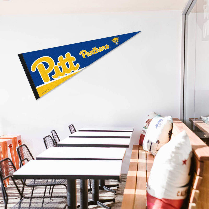 College Flags & Banners Co. University of Pittsburgh Pennant Full Size Felt - BeesActive Australia