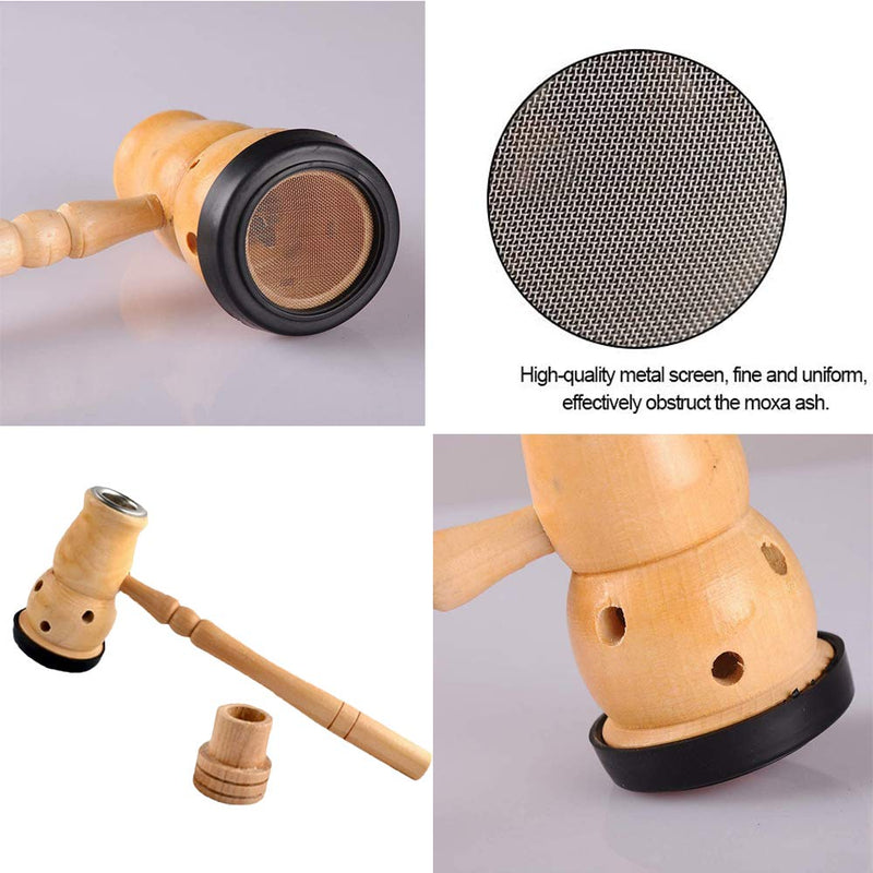 Moxibustion Moxa Box Wood Burner Holder, Burner Navel Chinese Traditional Massage Therapy for Acupuncture - Moxa Portable Healing Box - BeesActive Australia
