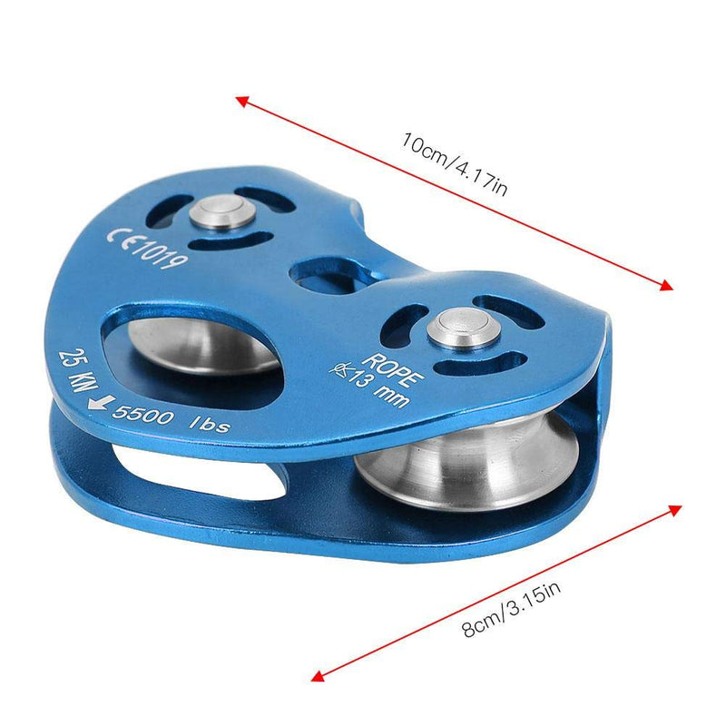 Climbing Pulley Alloy Constructed Single Swivel Rope Pulley Block for Hitch Tending Rigging Arborist Safety Equipment Blue - BeesActive Australia